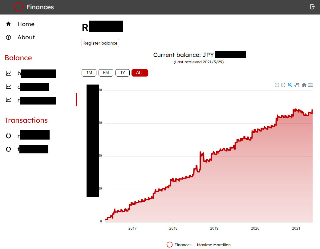 Finances management web app thumbnail